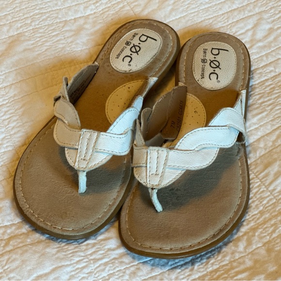 b.o.c. Shoes - b.o.c. Born Concept - White and Tan Flip Flop Sandals